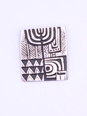 Alice Seely 2000 modernist brooch with menorah design